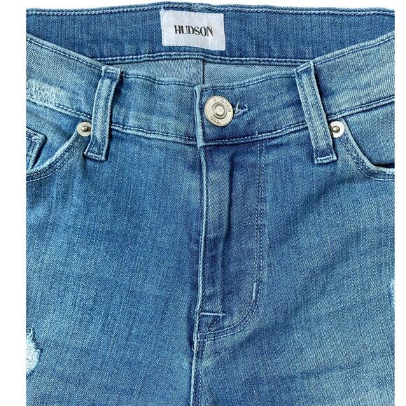 Hudson Midrise Tally Skinny Jeans Raw Hem Crop 28 - Excellent - Picture 8 of 16